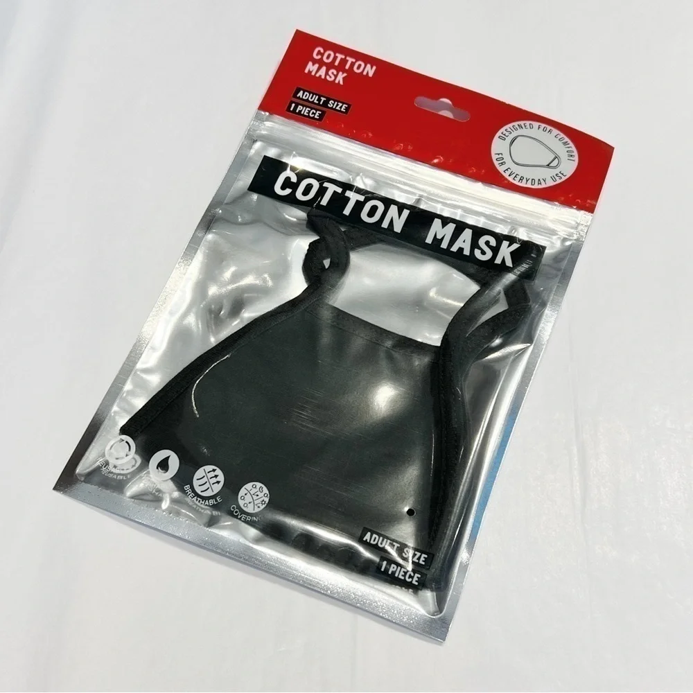 Black Cotton Face Masks